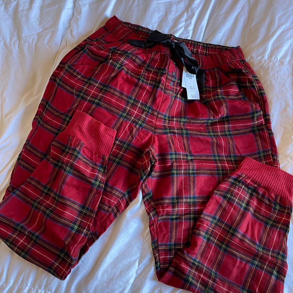 Abercrombie tartan flannel sleep joggers